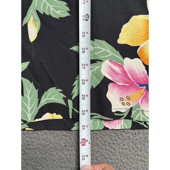 Vtg Loop Collar Hawaiian Shirt Floral Mens XL Rayon Made in USA Rockabilly - Picture 7 of 13